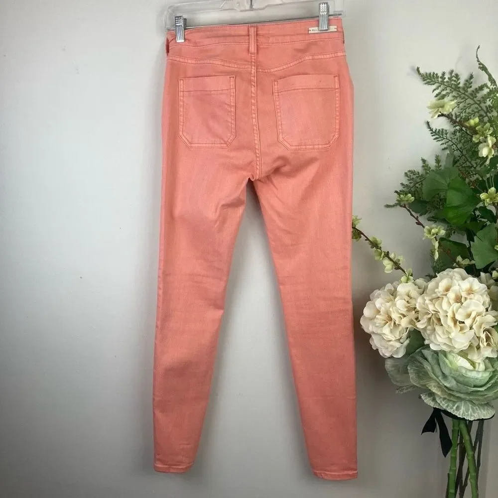 ANTHROPOLOGIE Pilcro High-Rise Skinny Jeans | ankle length pants | apricot | siz - Picture 4 of 10